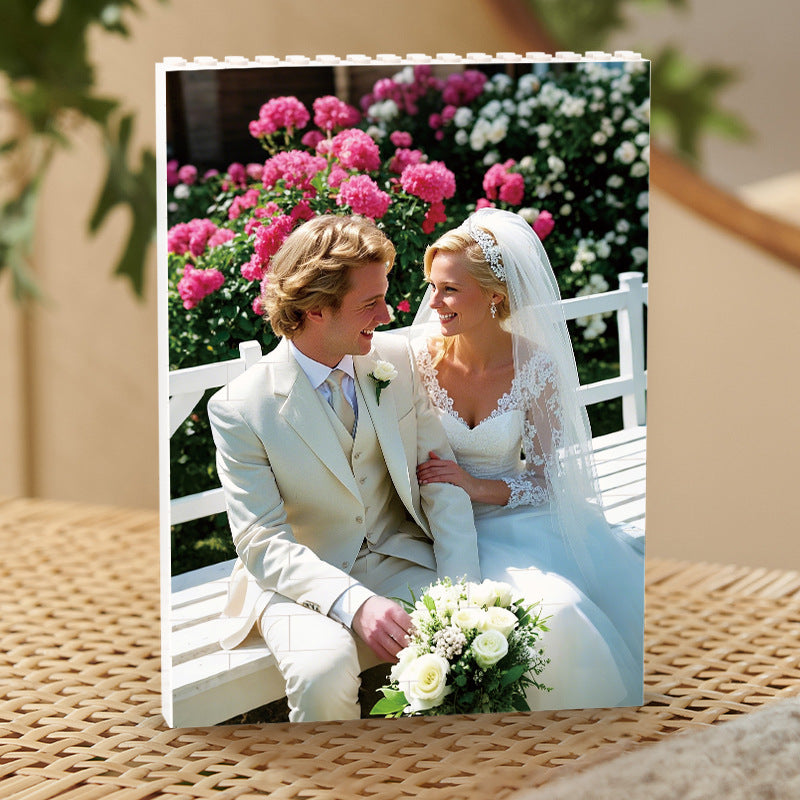 Personalized Wedding Building Block Picture Frame