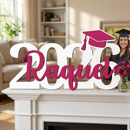 Personalized grad wooden sign graduation dessert table decoration