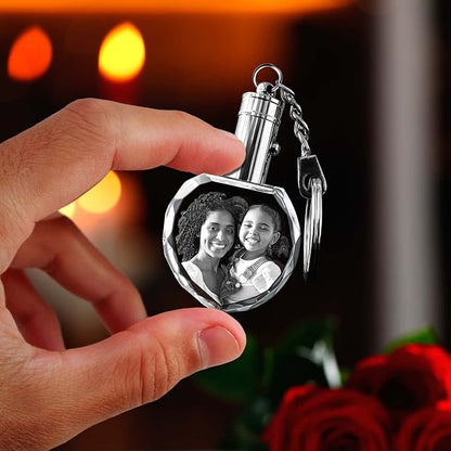 Sentimental Ashes Keepsake Heart Crystal Keychain