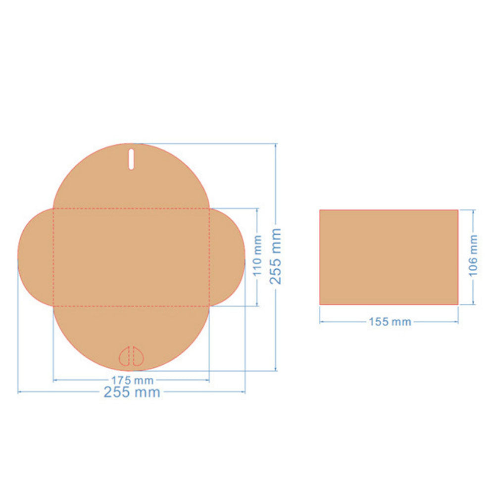 Step-by-step folding guide for scalloped flap mini kraft envelope
