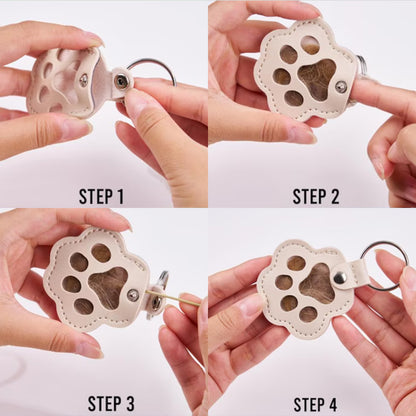 How to Assemble Personalized Paw Leather Pet Keychain Step Guide