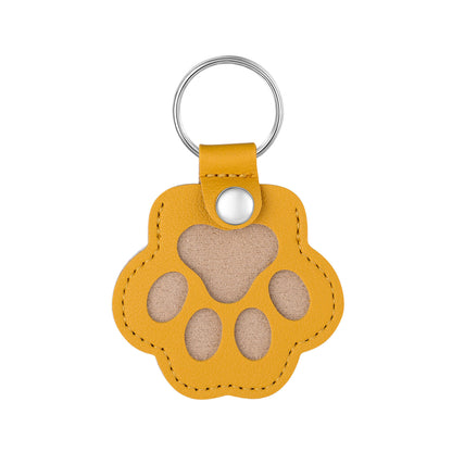 Paw Print PU Leather Pet Keychain DIY Engravable Blank