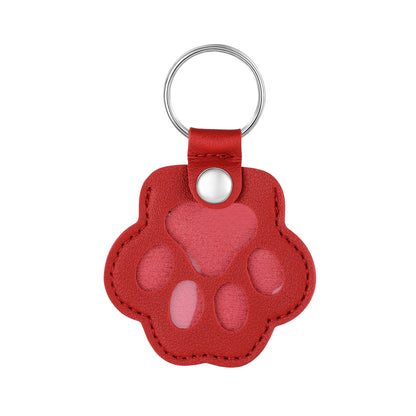 bright-red-paw-pu-leather-pet-keychain