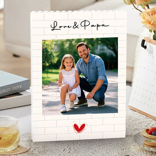 Custom Papa Family Brick Photo Frame