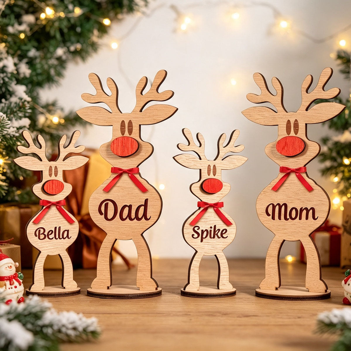 Custom name reindeer family