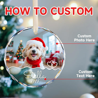 Step-by-step custom guide for personalized pet photo ornament