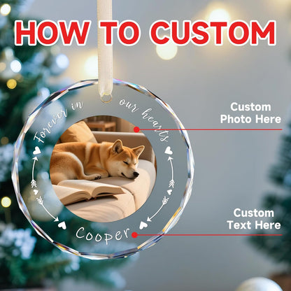 How to customize round pet memorial acrylic photo ornament