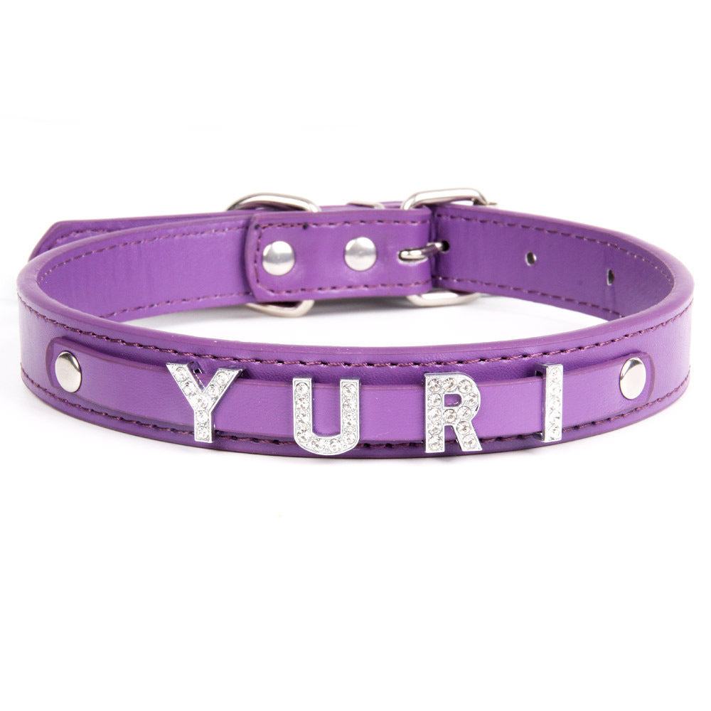 Crystal Dog Collar Personalized with Bling Name
