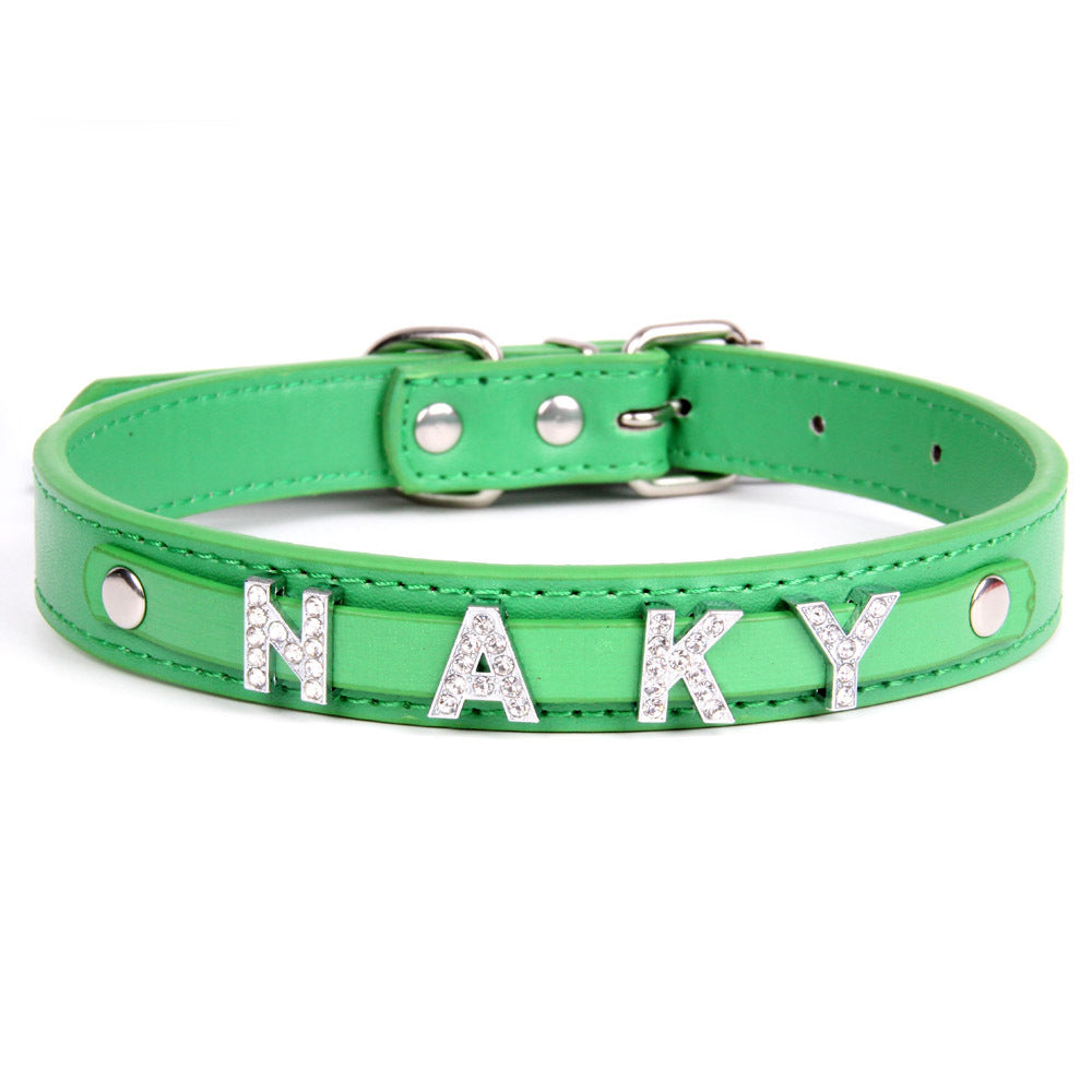 Crystal Dog Collar Personalized with Bling Name