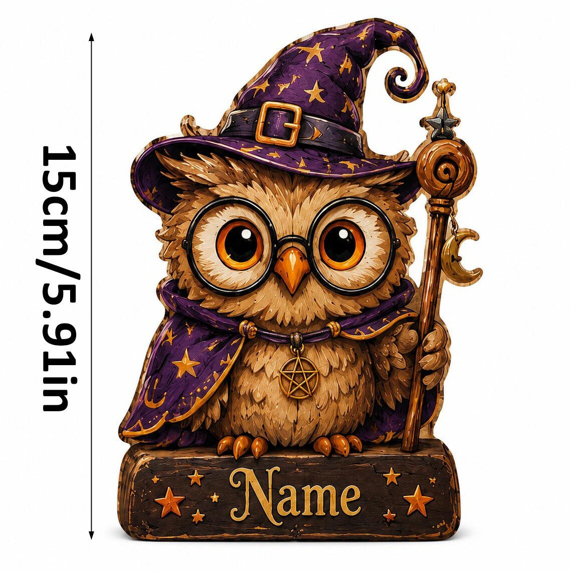 personalized wooden sign Halloween tabletop decor