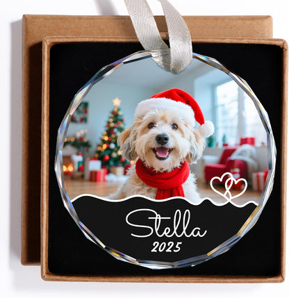 Custom pet dog photo memorial crystal ornament gift box display